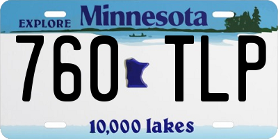 MN license plate 760TLP