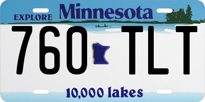 MN license plate 760TLT