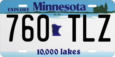 MN license plate 760TLZ