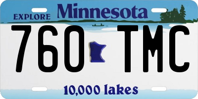 MN license plate 760TMC