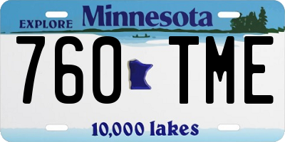 MN license plate 760TME