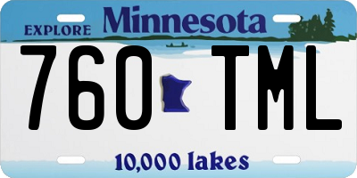 MN license plate 760TML