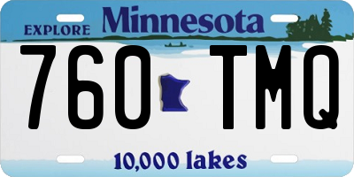 MN license plate 760TMQ