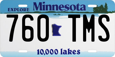 MN license plate 760TMS