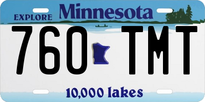 MN license plate 760TMT