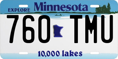 MN license plate 760TMU