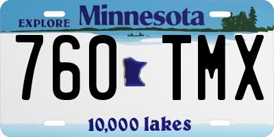 MN license plate 760TMX