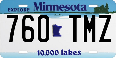 MN license plate 760TMZ