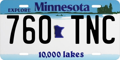 MN license plate 760TNC