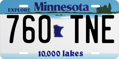 MN license plate 760TNE