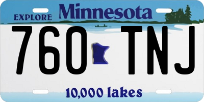 MN license plate 760TNJ