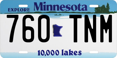MN license plate 760TNM