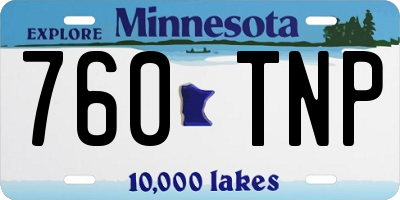 MN license plate 760TNP