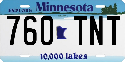 MN license plate 760TNT