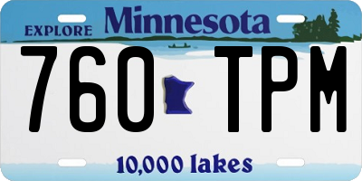 MN license plate 760TPM