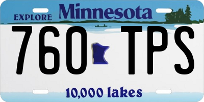 MN license plate 760TPS
