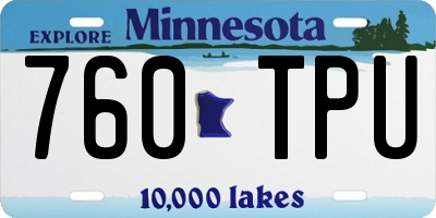 MN license plate 760TPU