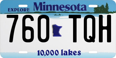 MN license plate 760TQH