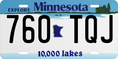 MN license plate 760TQJ