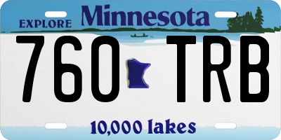 MN license plate 760TRB