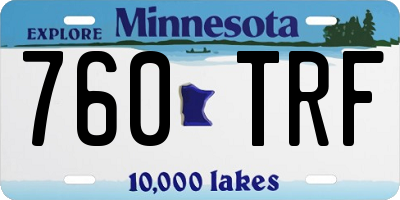 MN license plate 760TRF