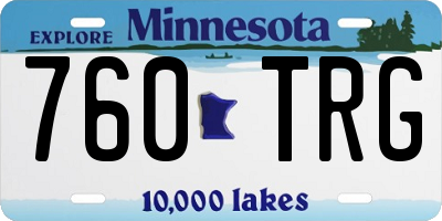 MN license plate 760TRG
