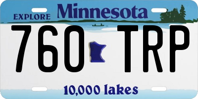 MN license plate 760TRP