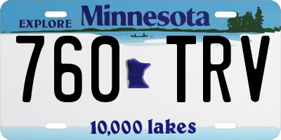 MN license plate 760TRV