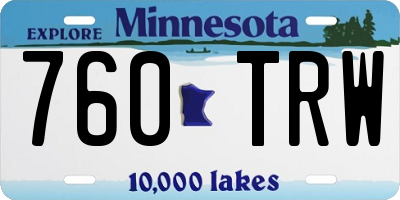 MN license plate 760TRW
