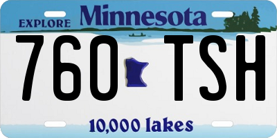 MN license plate 760TSH