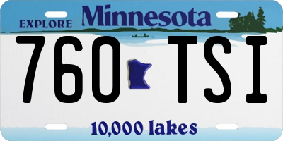 MN license plate 760TSI