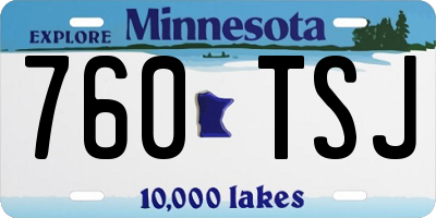 MN license plate 760TSJ