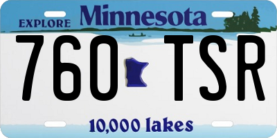 MN license plate 760TSR