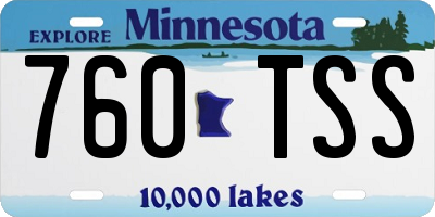 MN license plate 760TSS