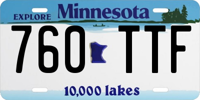 MN license plate 760TTF