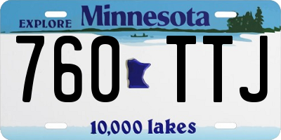 MN license plate 760TTJ