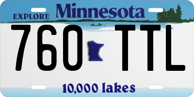 MN license plate 760TTL
