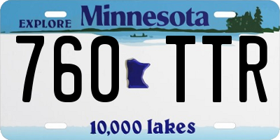 MN license plate 760TTR