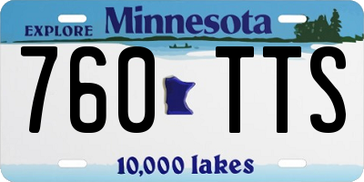 MN license plate 760TTS