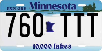 MN license plate 760TTT
