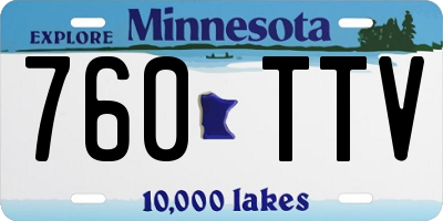 MN license plate 760TTV