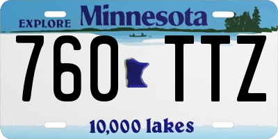 MN license plate 760TTZ