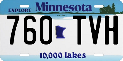 MN license plate 760TVH