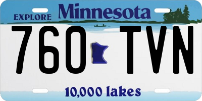 MN license plate 760TVN