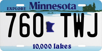MN license plate 760TWJ
