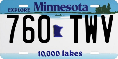 MN license plate 760TWV