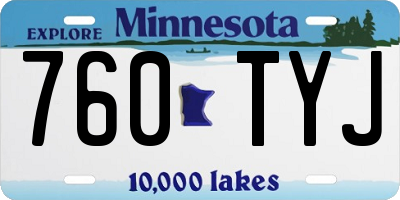 MN license plate 760TYJ