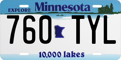MN license plate 760TYL