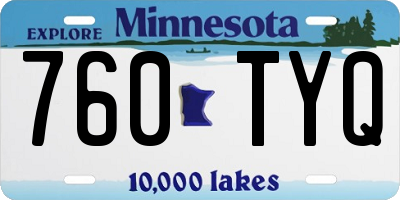 MN license plate 760TYQ