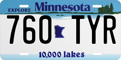MN license plate 760TYR